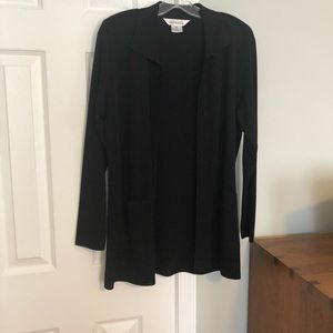 Misook black knit cardigan